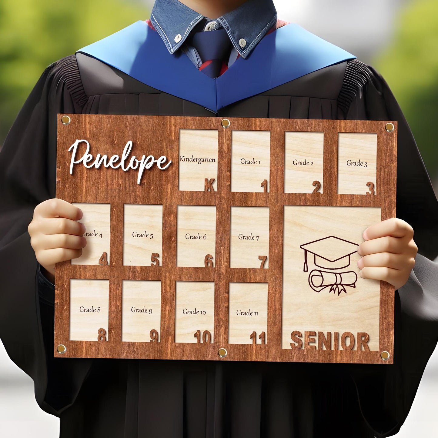 Custom Kindergarten To Grad School Picture Frame, K To Graduation School Picture Frame, School Year Picture Frame, K To Grade 12 Photo Frame