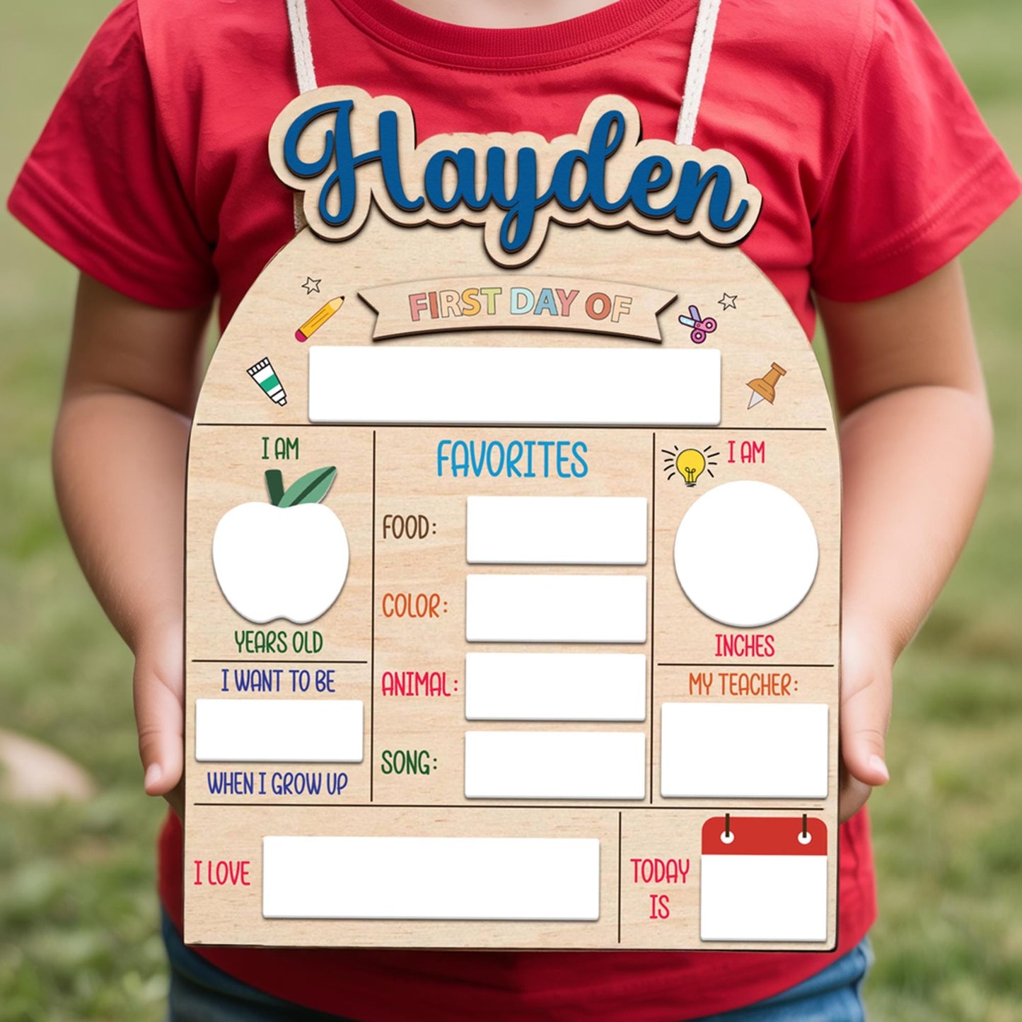 Personalized First And Last Day Of School Sign, Reusable Back To School Sign For Photos, Custom 1st Day Of School Board For Gift Students