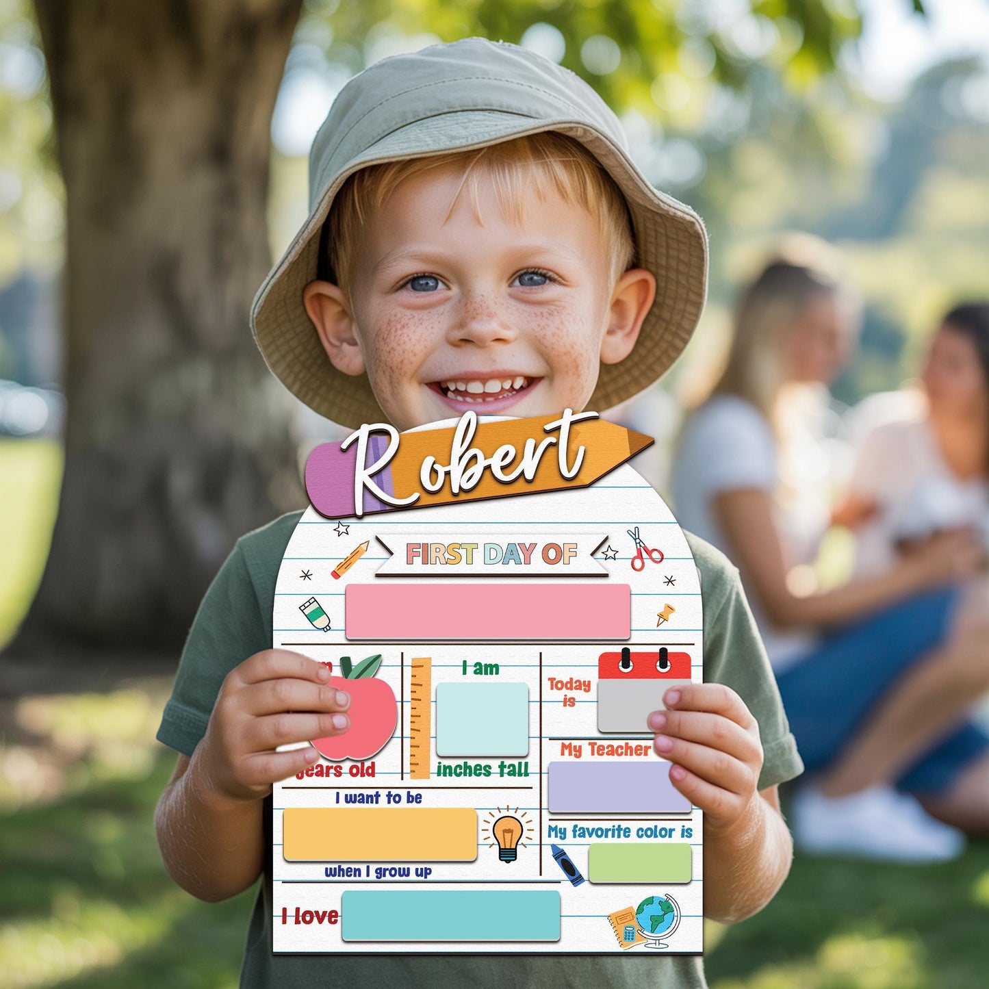 Customized First Day Of School Sign, 1st Day Of School Sign, Reusable Back To School Sign For Photos, School Board, Dry Erase School Sign