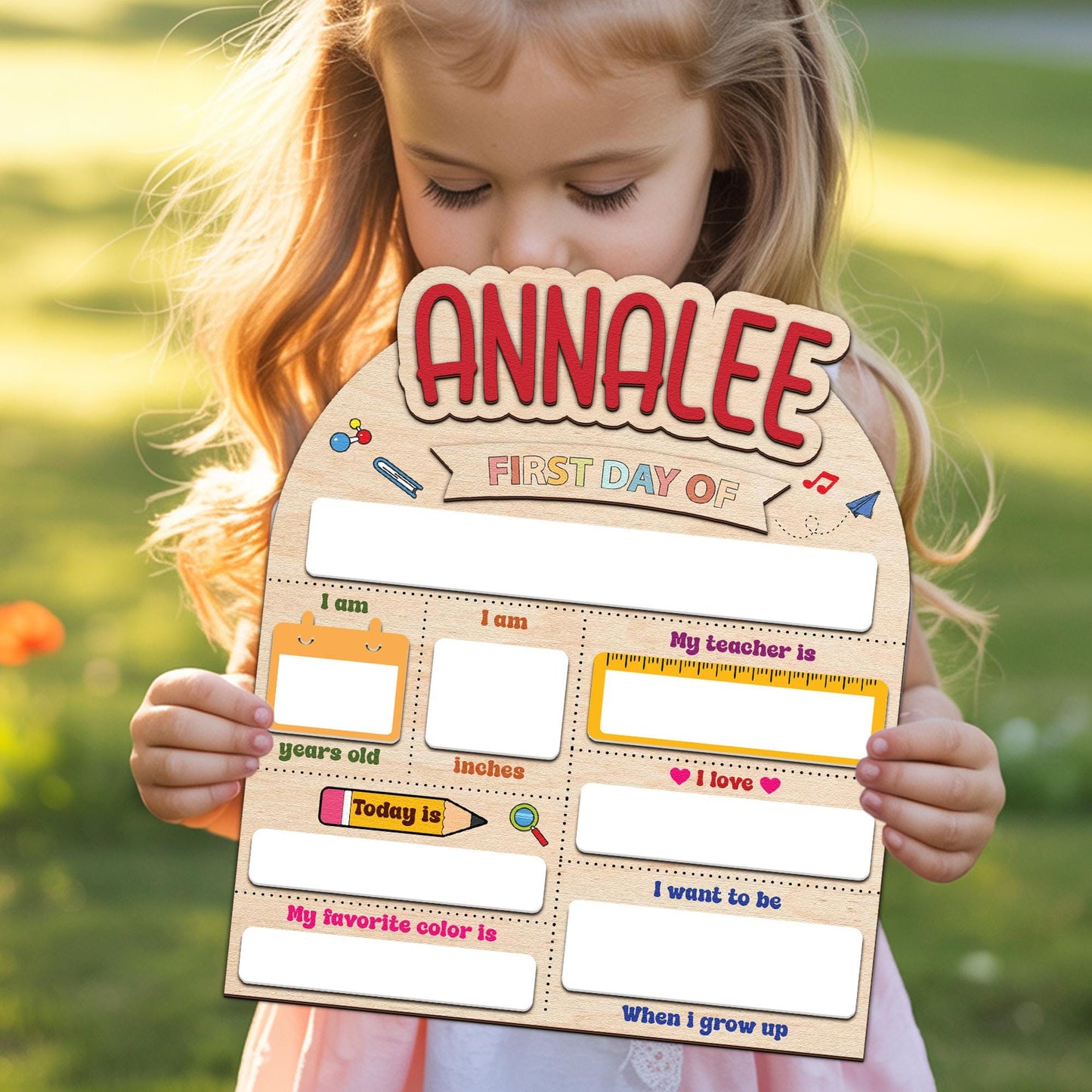 Customized First Day And Last Day Of School Sign, 1st Day Of School Sign, Dry Erase School Sign, Back To School Sign For Photo, School Board