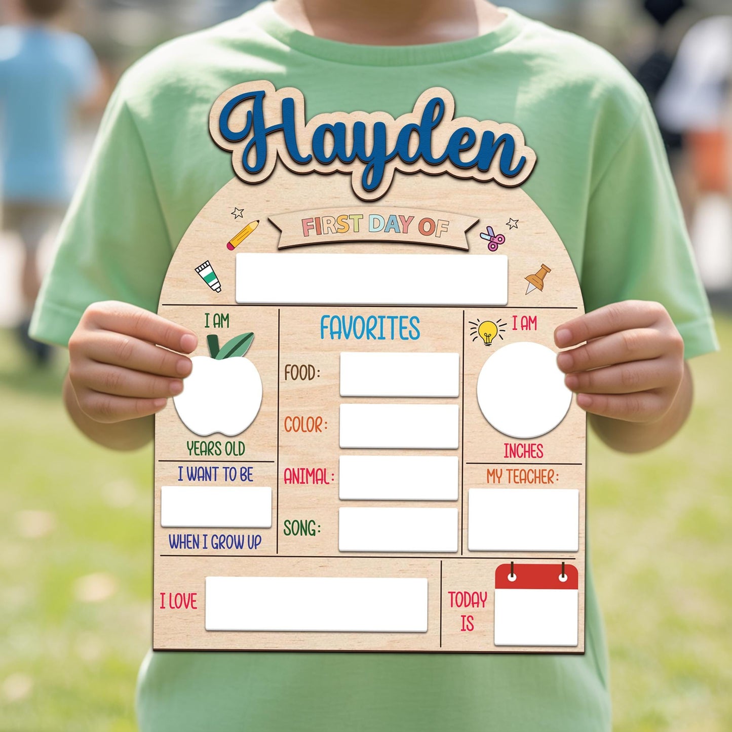 Personalized First And Last Day Of School Sign, Reusable Back To School Sign For Photos, Custom 1st Day Of School Board For Gift Students