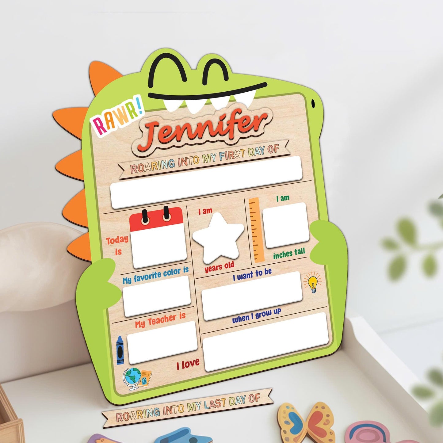 Custom First And Last Day School Sign, Back To School Sign, First Day Of School Board For Prop Photos, Kindergarten 1st Day Of School Sign