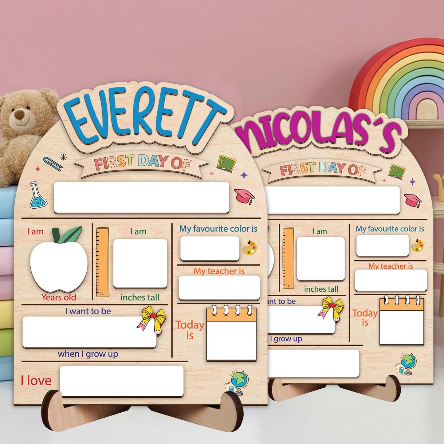Custom First Day Of School Sign, Custom First And Last Day Of School Sign, Custom Wooden School Board For Prop Photos, Back To School Sign