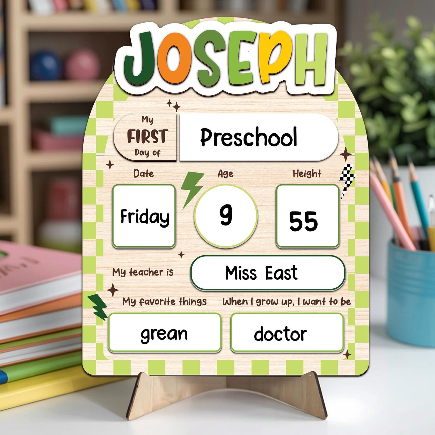 Custom First & Last Day School Sign, First Day Of School Board, Back To School Sign, Kindergarten 1st Day Of School Sign, School Photo Prop