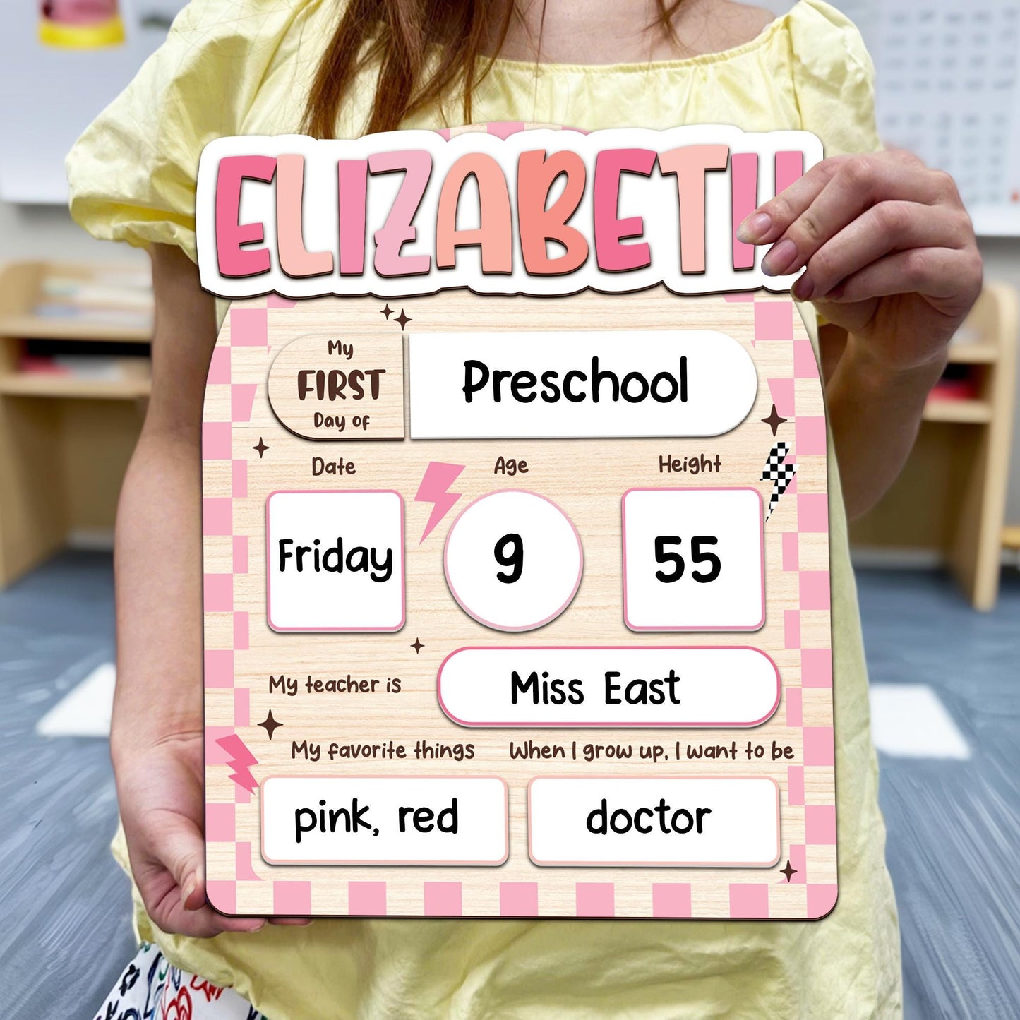 Custom First & Last Day School Sign, First Day Of School Board, Back To School Sign, Kindergarten 1st Day Of School Sign, School Photo Prop