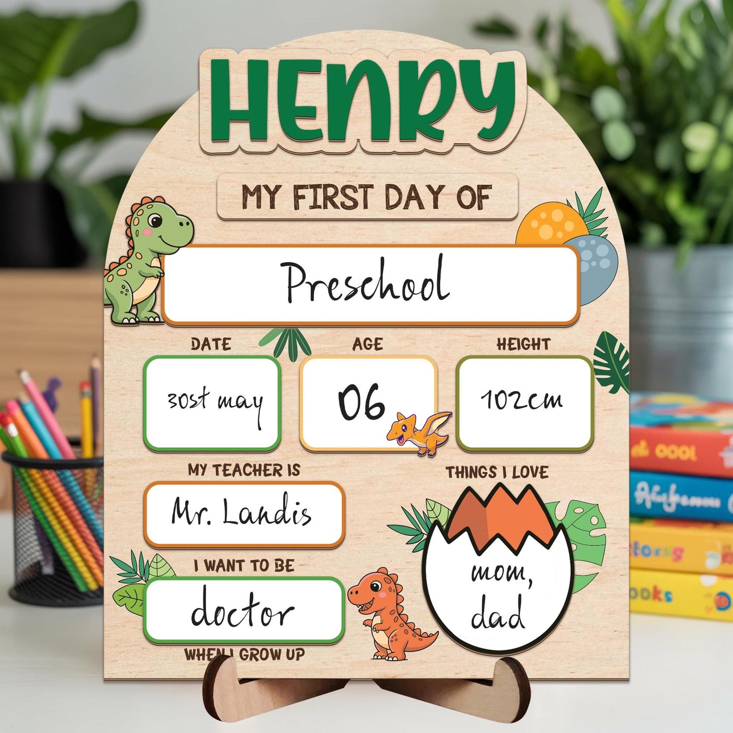 Cusstom First & Last Day Of School Sign, Reusable Back To School Sign For Photo Prop, 1st Day Of School Sign , Custom First Day School Sign