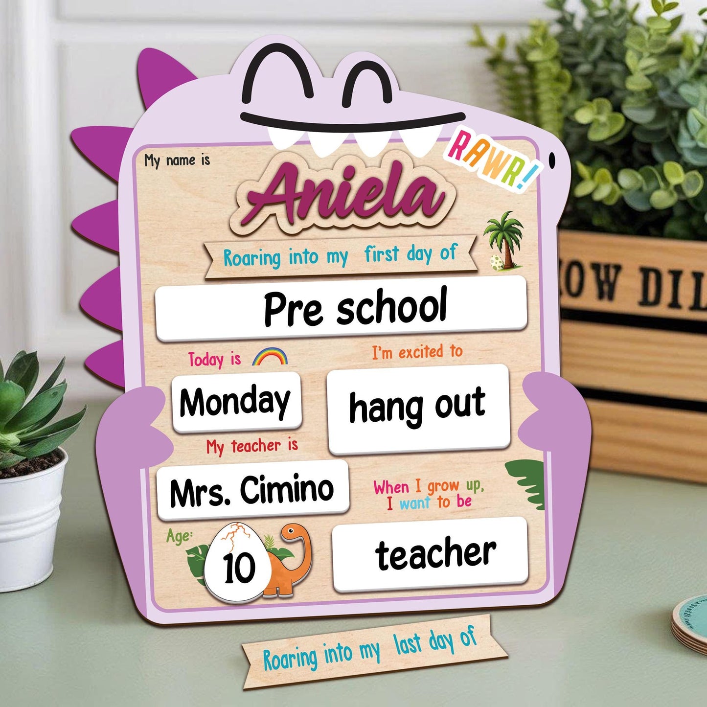 Custom First And Last Day School Sign, Back To School Sign, Kindergarten 1st Day Of School Sign, First Day Of School Board For Prop Photos