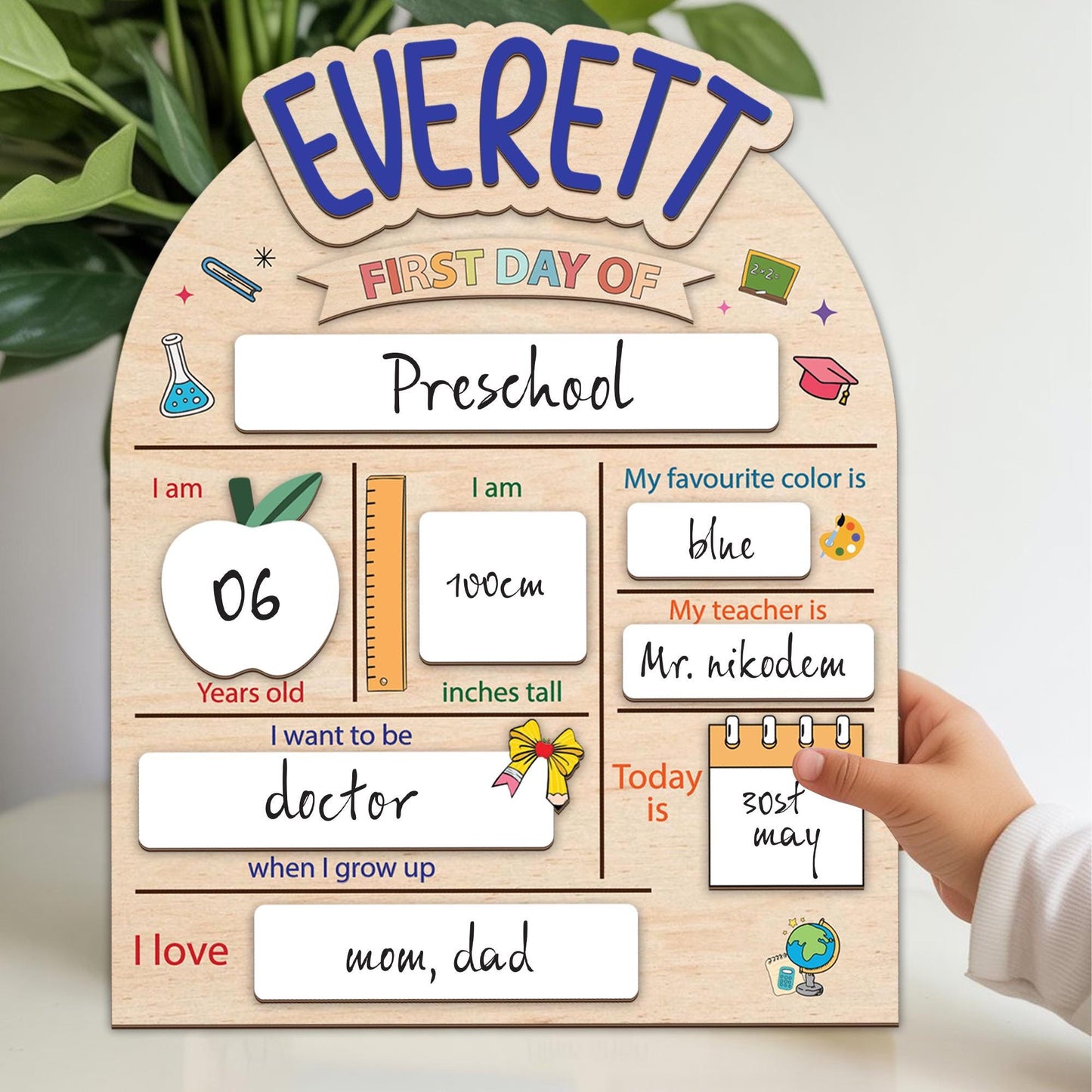 Custom First Day Of School Sign, Custom First And Last Day Of School Sign, Custom Wooden School Board For Prop Photos, Back To School Sign