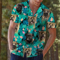 Cairn Terrier Tropical Hawaiian Shirt, Summer Short Sleeve Shirts, Cute Terrier Aloha Shirts