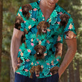 Chesapeake Bay Retriever Tropical Hawaiian Shirt, Hunting Dog Aloha Shirts, Summer Short Sleeve Shirts
