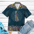 Delaware Mandala Hawaiian Shirt, Summer Short Sleeve Shirts, Patriotic Aloha Shirts