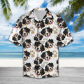 Cute Bernese Mountain Dog Hawaiian Shirt, Summer Short Sleeve Shirts, Dog Breed Aloha Shirts