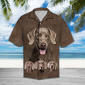 Cute Weimaraner Hawaiian Shirt, Pet Owner Aloha Shirts, Summer Short Sleeve Shirts