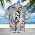 Cute West Highland White Terrier Hawaiian Shirt, Summer Short Sleeve Shirts, Westie Aloha Shirts