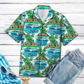 Coconut Island Hawaiian Shirt, Summer Short Sleeve Shirts, Beach Paradise Aloha Shirts
