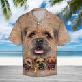 Border Terrier Great Hawaiian Shirt, Border Terrier Aloha Shirts, Summer Short Sleeve Shirts