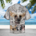 Chinese Crested Great Hawaiian Shirt, Unique Dog Aloha Shirts, Summer Short Sleeve Shirts