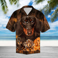 Dachshund Great Hawaiian Shirt, Summer Short Sleeve Shirts, Custom Pet Aloha Shirts