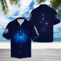 Cancer Horoscope Hawaiian Shirt, Astrology Zodiac Aloha Shirts, Summer Short Sleeve Shirts