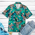 Deer Tropical Hawaiian Shirt, Wildlife Aloha Shirts, Summer Short Sleeve Shirts