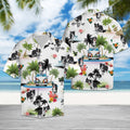 Border Collie Vacation Hawaiian Shirt, Summer Short Sleeve Shirts, Dog Vacation Aloha Shirts