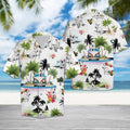 Bull Terrier Vacation Hawaiian Shirt, Summer Short Sleeve Shirts, Dog Beach Aloha Shirts