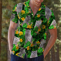 British Shorthair Tropical Wild Flowers Hawaiian Shirt, Summer Short Sleeve Shirts, Cat Floral Aloha Shirts
