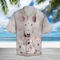 Bull Terrier Great Hawaiian Shirt, Funny Dog Aloha Shirts, Summer Short Sleeve Shirts
