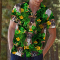 Boxer Tropical Wild Flower Hawaiian Shirt, Boxer Dog Aloha Shirts, Summer Short Sleeve Shirts