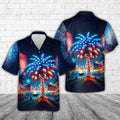 4th Of July Palm Tree Hawaiian Shirt