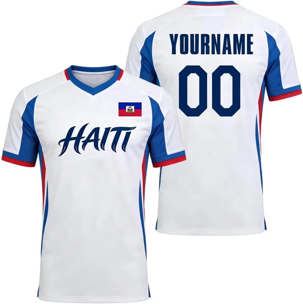 Personalized Haiti Soccer Jersey 2026, Custom Maillot Football Shirt, Haitian Pride Fan T-shirt
