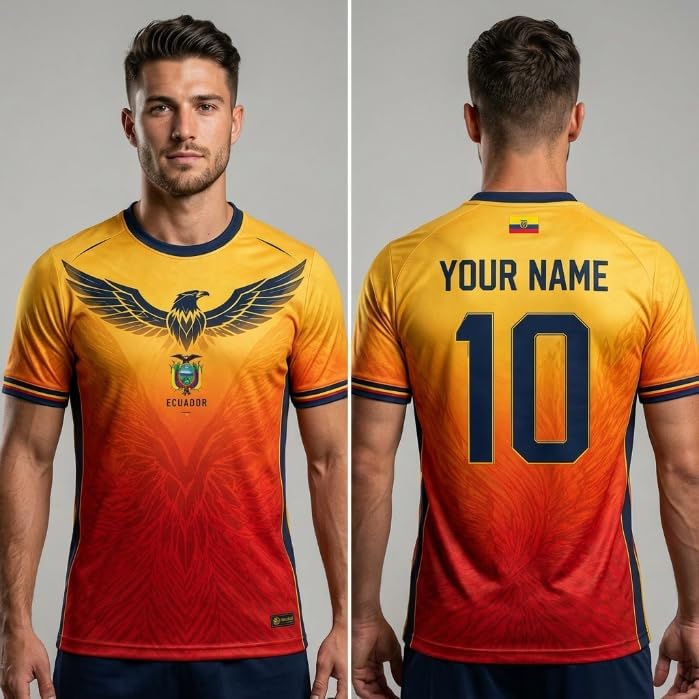 Ecuador Soccer Jersey 2026 Custom Name Number, Soccer Fan Jerseys Men Women, Football Shirt Game Day