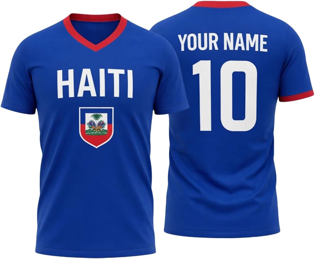 Personalized Haiti Soccer Jersey 2026, Custom Maillot Soccer Shirts, Team Football Uniform