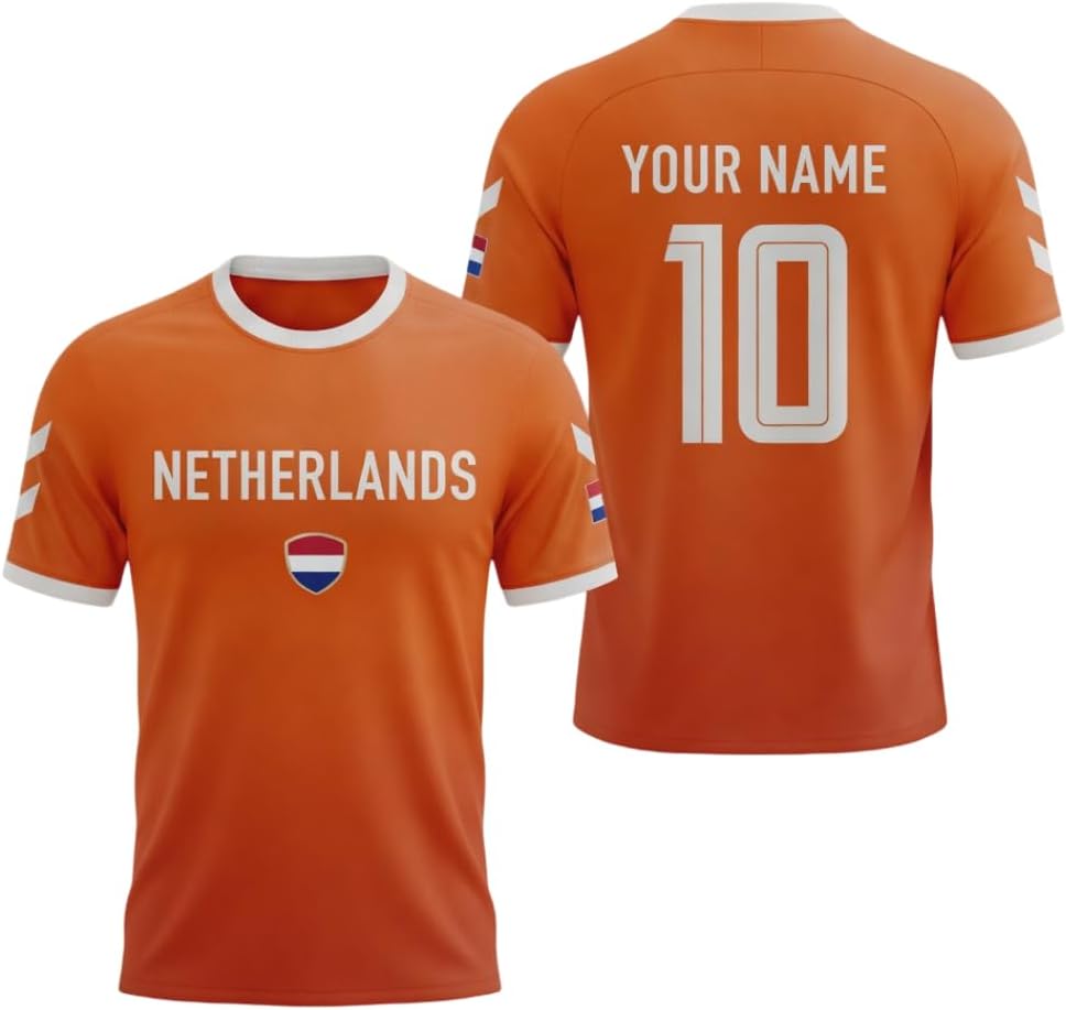 Personalized Netherlands Soccer Jersey 2026, Nederland Football Shirts, Holland Dutch Pride Fan T-shirt