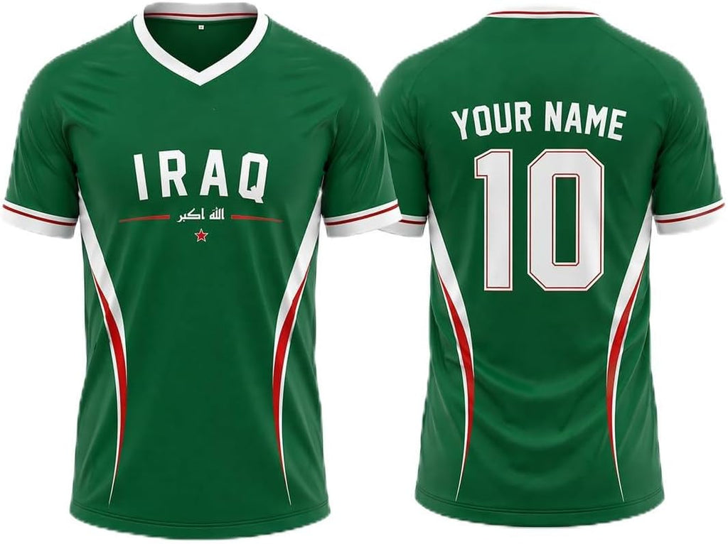 Personalized Nations Soccer Jersey 2026, Custom Iraq Football Jersey Shirts, National Pride Football Shirt