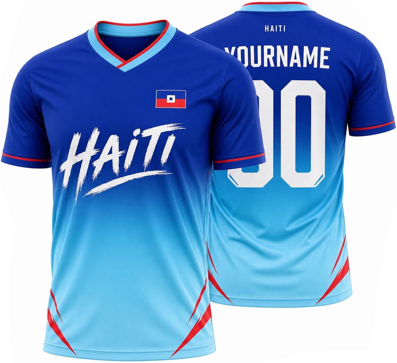 Haiti Soccer Jersey Custom Name Number, Haitian Football Shirt, Men Women Football Fan Shirt