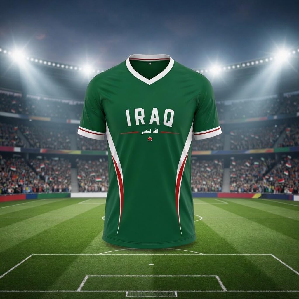 Personalized Nations Soccer Jersey 2026, Custom Iraq Football Jersey Shirts, National Pride Football Shirt