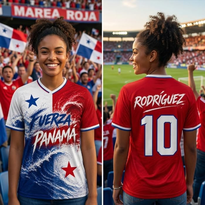 Custom Panama Soccer Jersey 2026, Personalized Football Uniforms, Panama Flag Soccer Shirts
