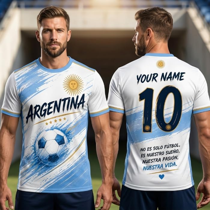 Argentina Soccer Jersey 2026 Custom Name Number, Football Shirts for Men Women, Argentina Jerseys