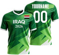 Custom Iraq Soccer Jersey for Men Women, Iraqi Soccer Jersey Shirt, Iraq Flag Football T-shirt
