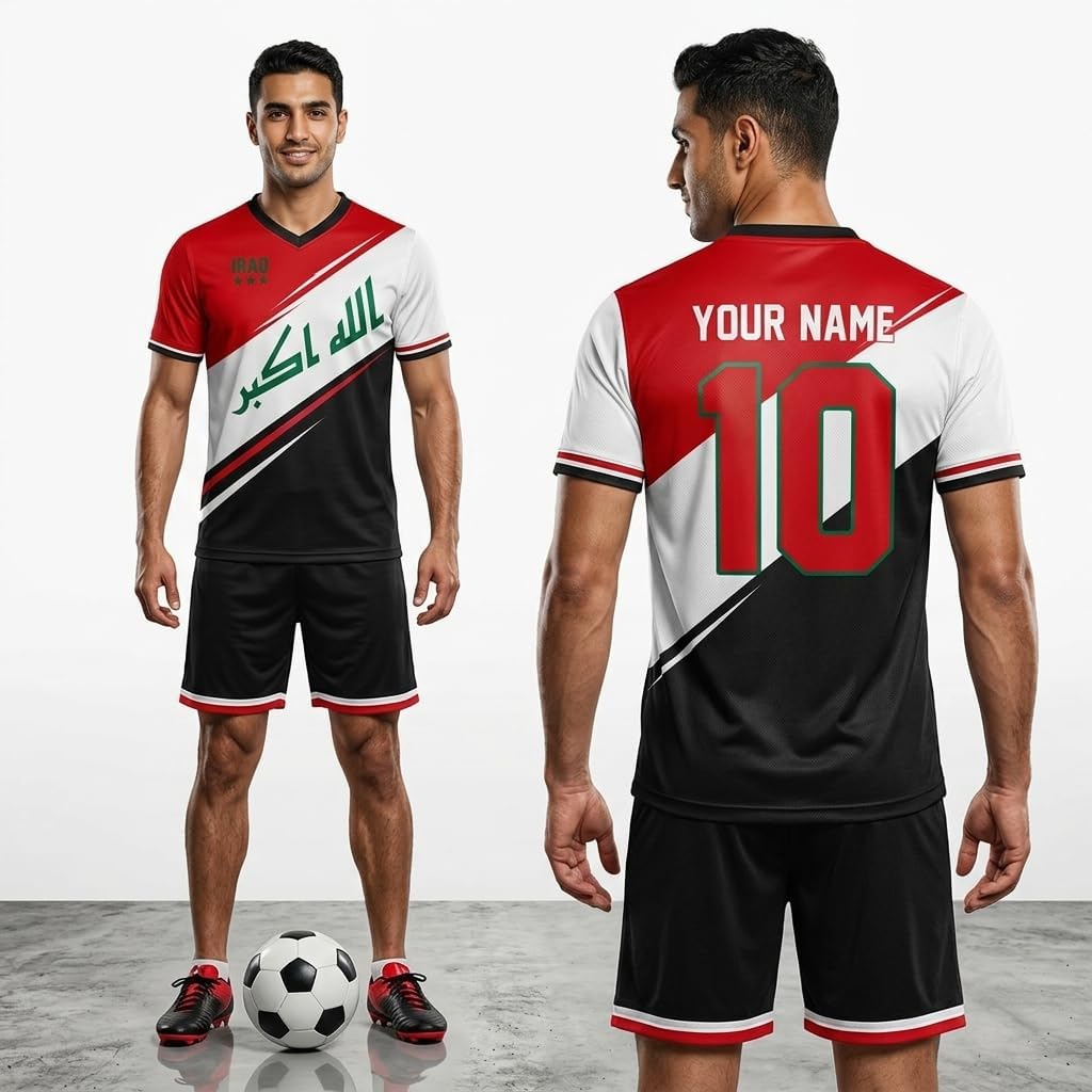 Custom Iraq Soccer Jersey 2026, Personalized Football Shirt, Iraq Flag Soccer Apparel