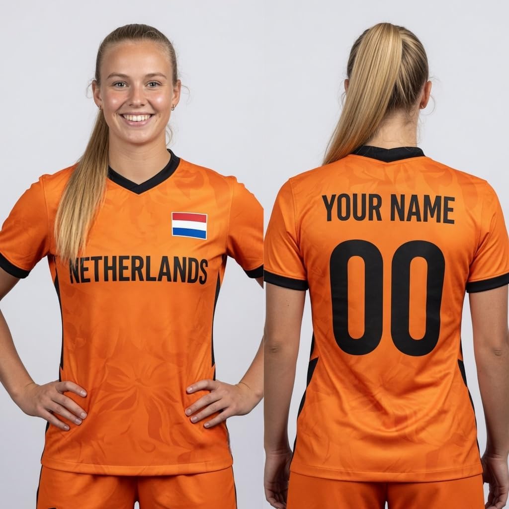Netherlands Soccer Jersey Custom Name Number, Holland Jerseys for Men Women, Dutch Football Fan Shirt