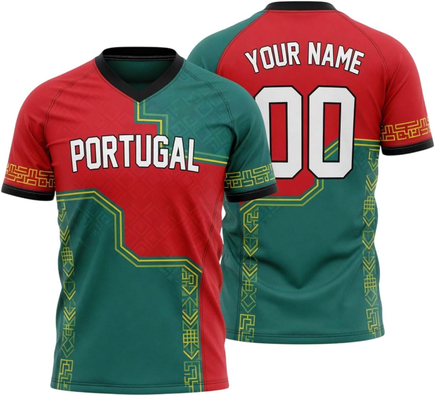 Portugal Soccer Jersey Men Women, Custom Name Number Portugal Football Jersey, Game Day Sportswear Shirt