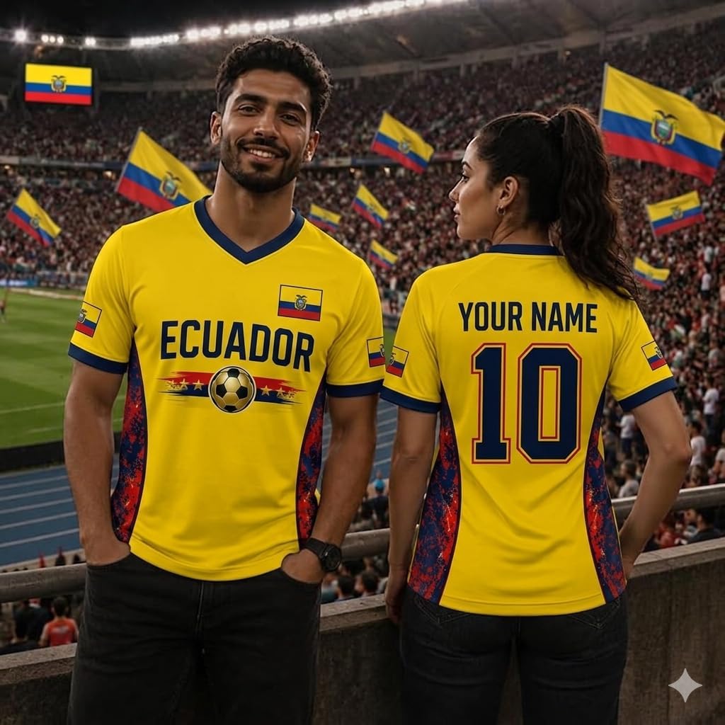 Personalized Ecuador Soccer Jersey 2026, Camiseta de Ecuador Shirts, Ecuadorian Flag Pride T-shirt