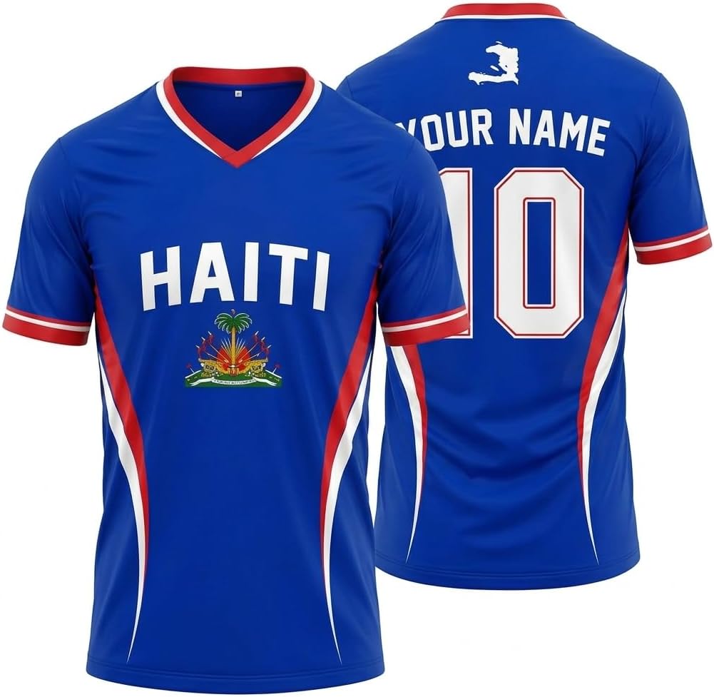 Personalized Haiti Soccer Jersey 2026, Custom Maillot Football Shirt, Team Fans Football T-shirt