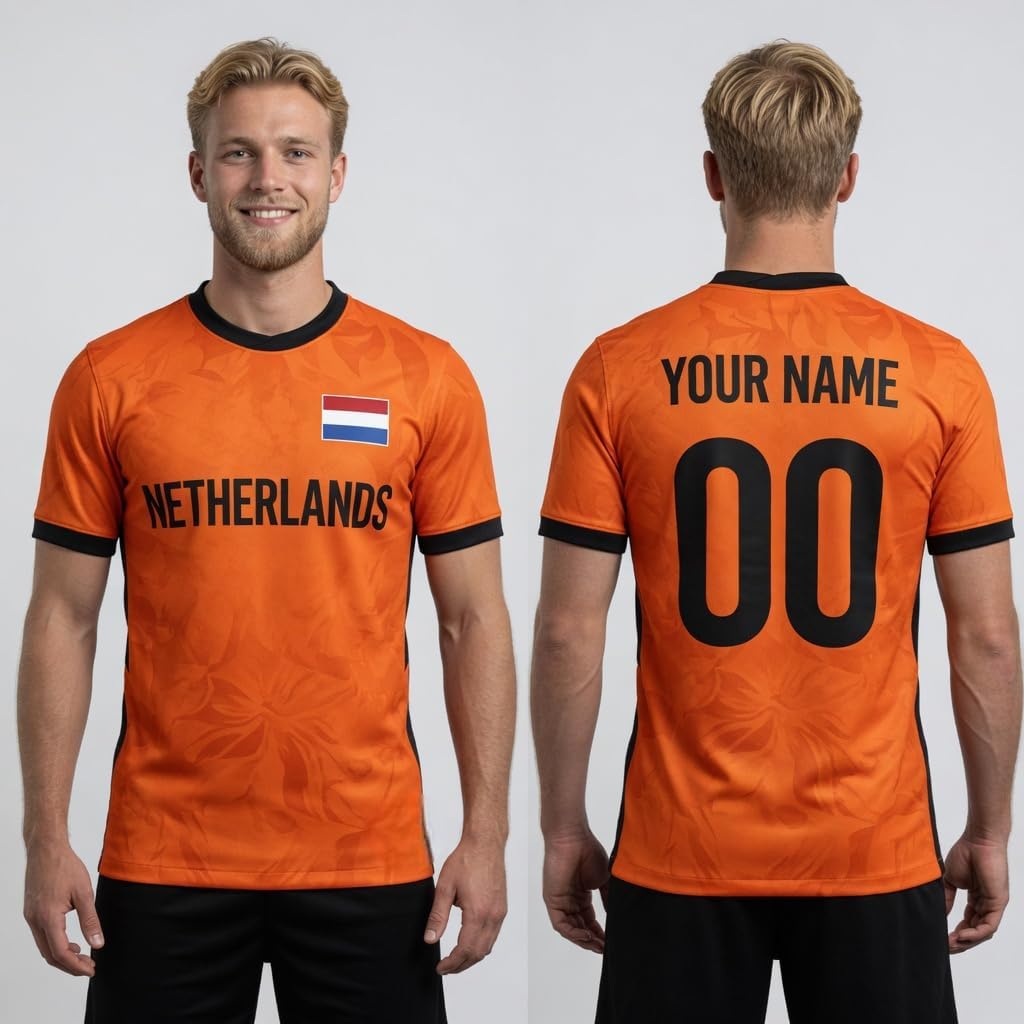 Netherlands Soccer Jersey Custom Name Number, Holland Jerseys for Men Women, Dutch Football Fan Shirt