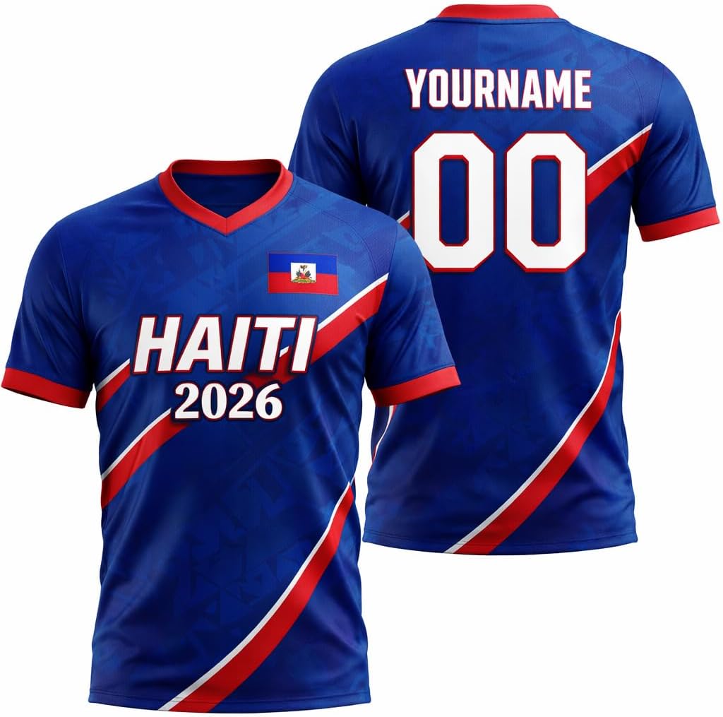 Custom Haiti Soccer Jersey 2026, Personalized Football Shirt, Haitian Team Soccer Fan Apparel