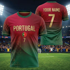 Portugal Europe Team Soccer Jersey 2026, Custom Football Fan Shirt, European National Pride Apparel