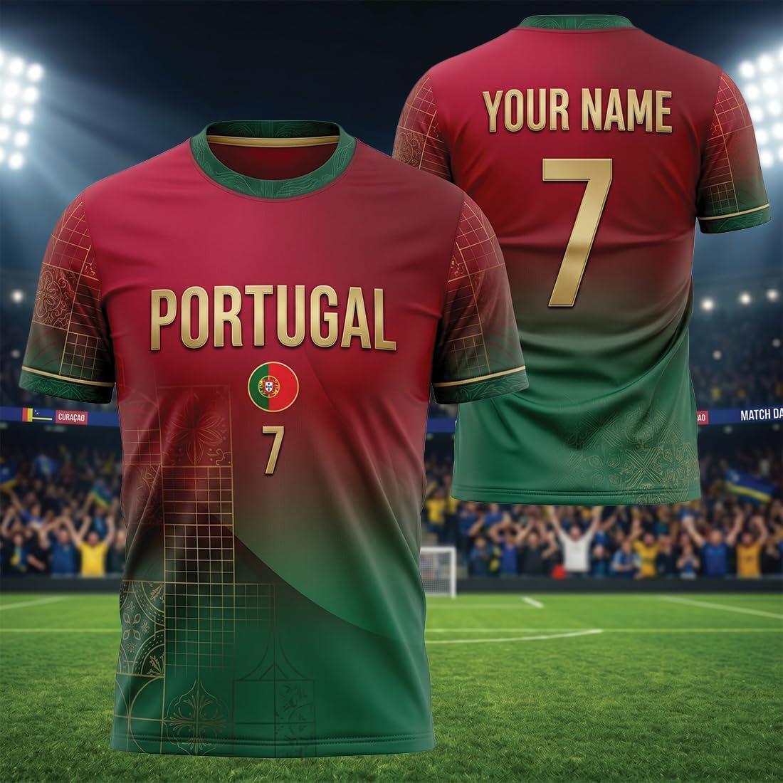 Portugal Europe Team Soccer Jersey 2026, Custom Football Fan Shirt, European National Pride Apparel