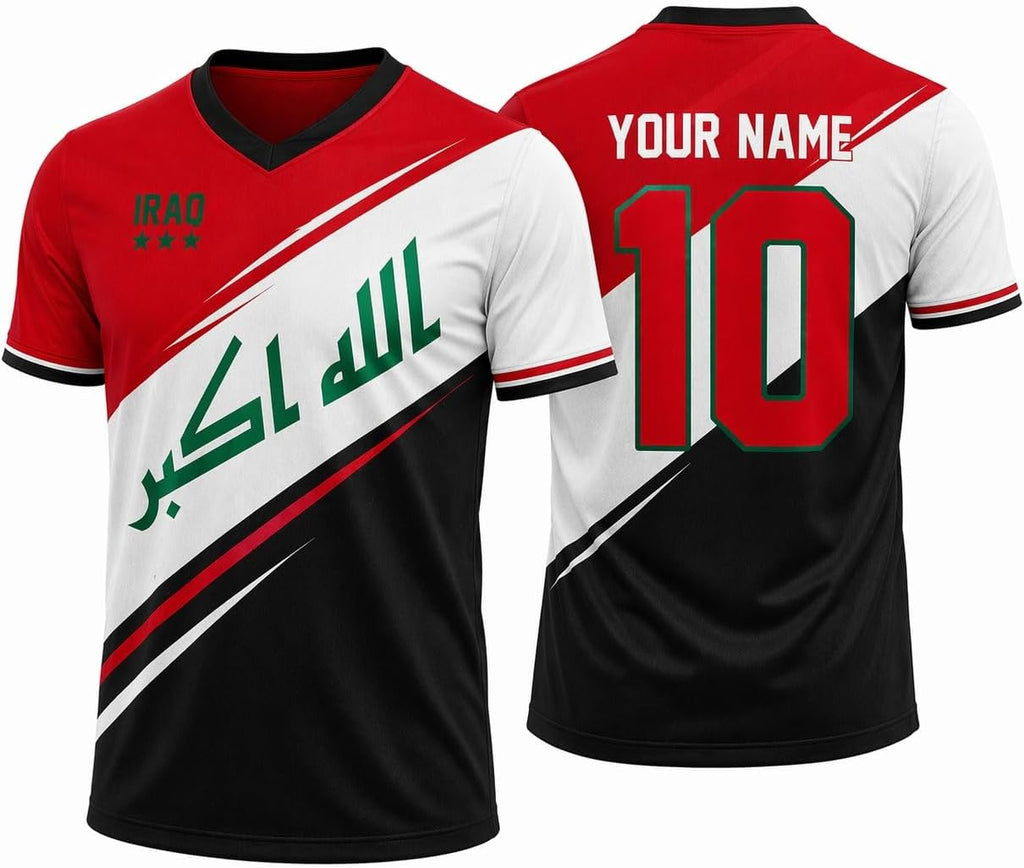 Custom Iraq Soccer Jersey 2026, Personalized Football Shirt, Iraq Flag Soccer Apparel